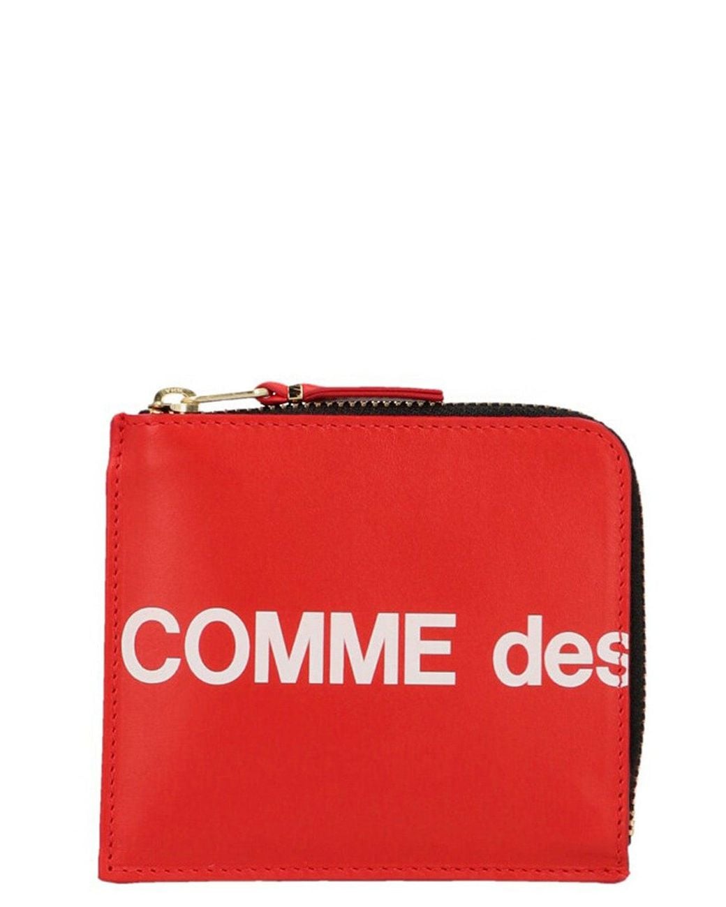 Comme des Garçons Red 'Huge Logo Half Zip' Wallet