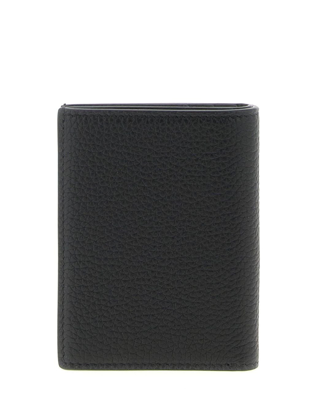 Tom Ford Black Grained Leather Bifold Card Holder for men