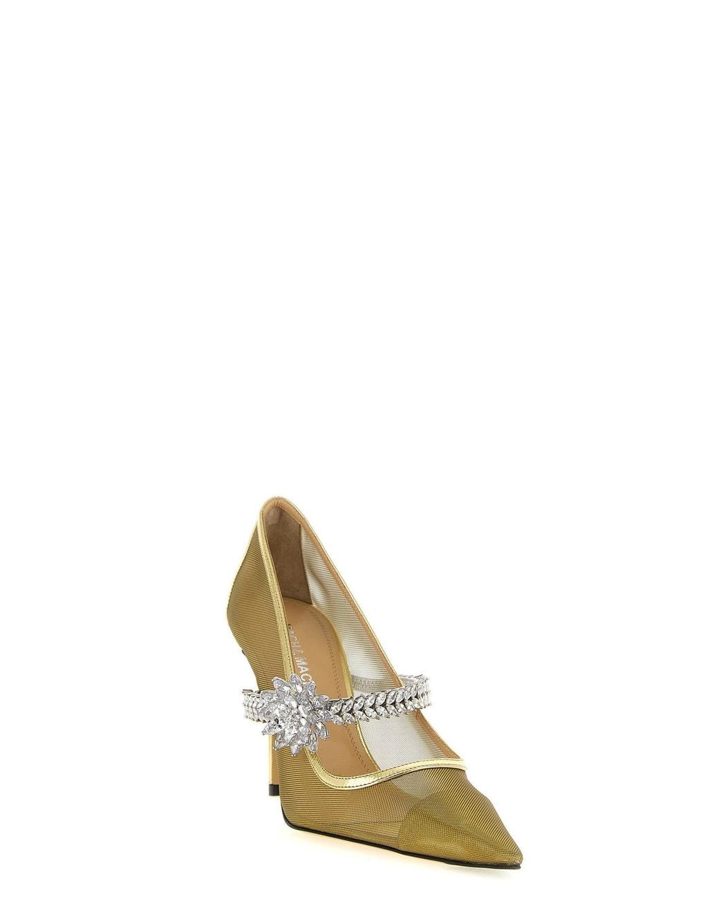 Mach & Mach Metallic 'Lotus Flower' Pumps