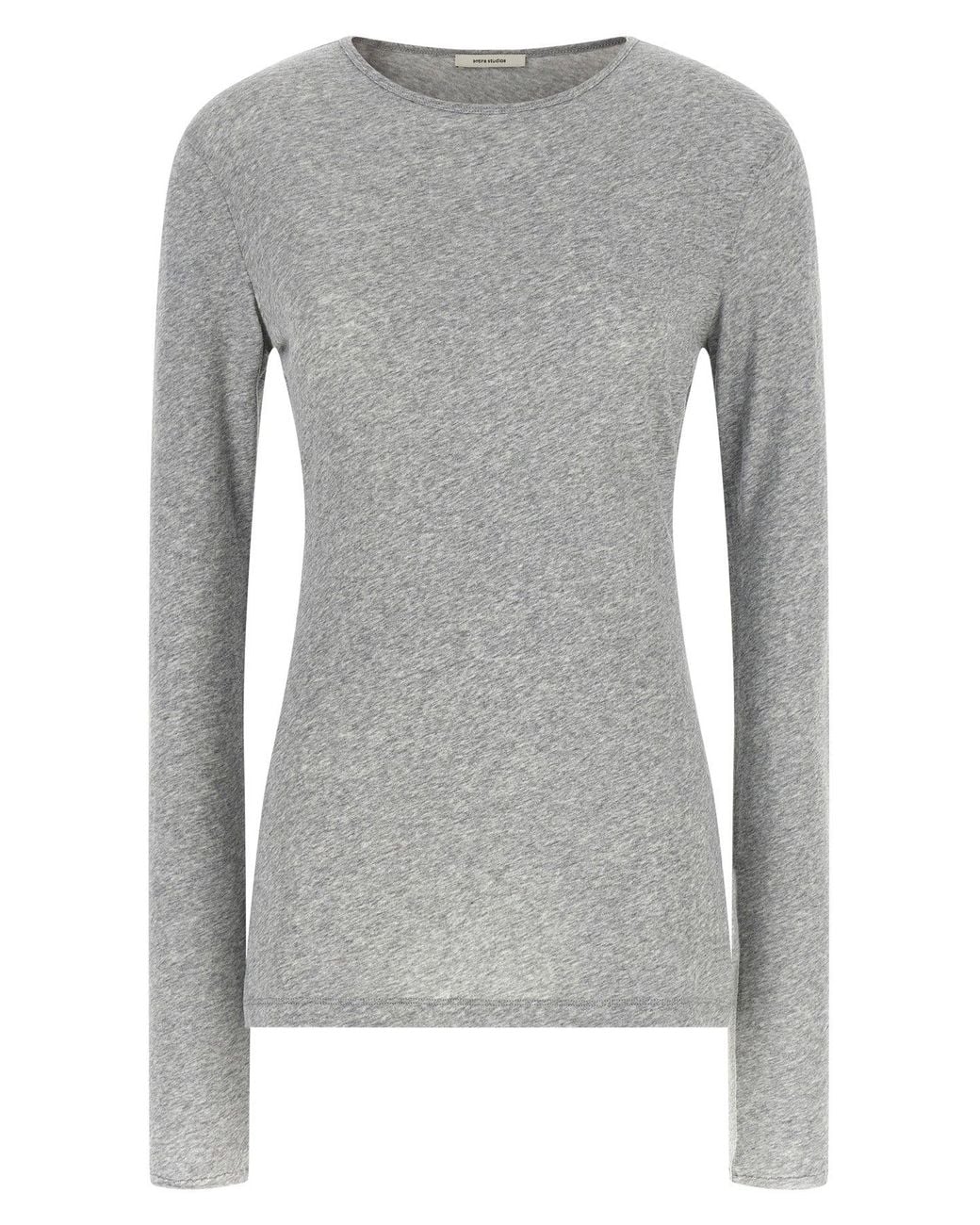 Entire studios Gray Long-Sleeve Jersey Top