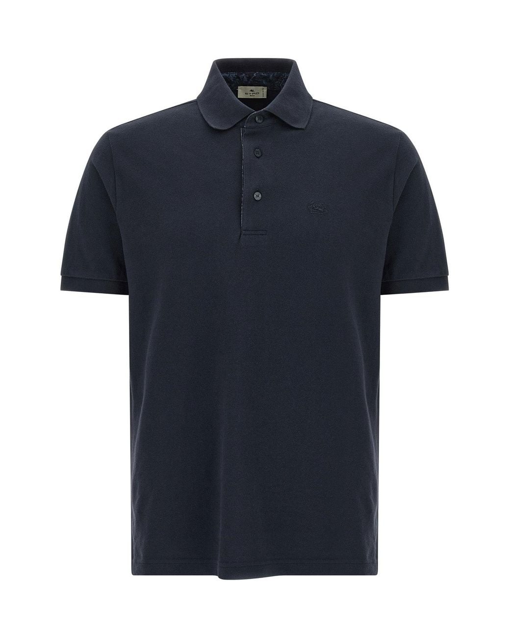 Etro Blue Polo Shirt With Embroidered Pegaso Logo for men