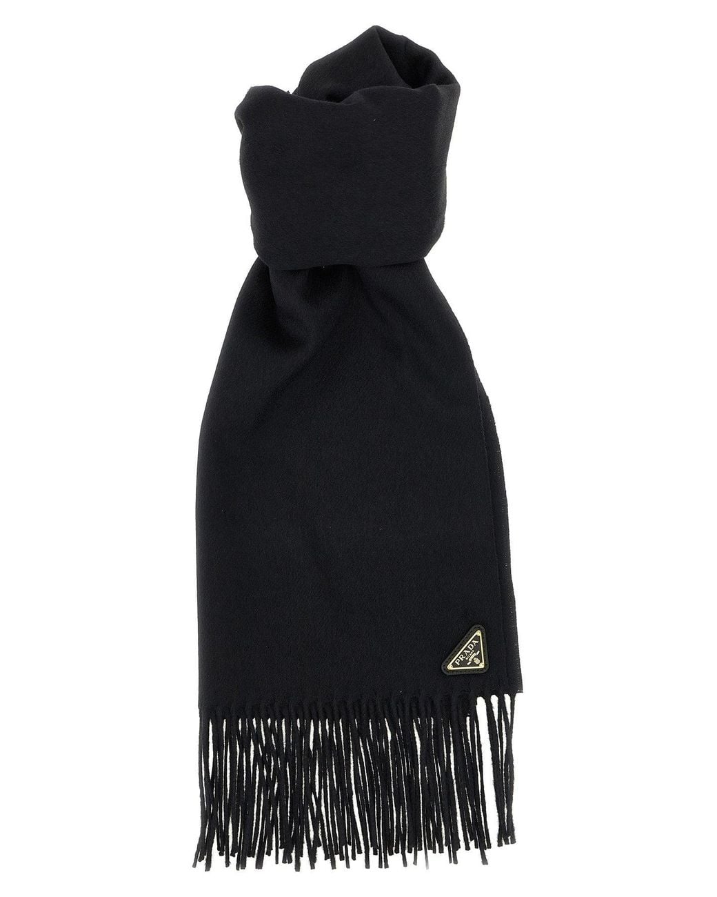 Sciarpa Seta E Cashmere Nera di Prada in Black