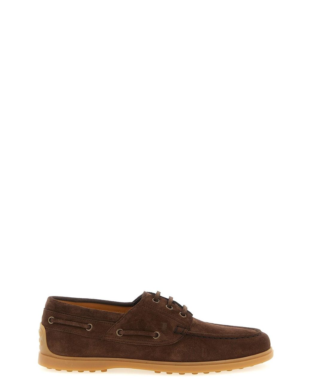 Tod's Brown Suede Boat Shoe for men