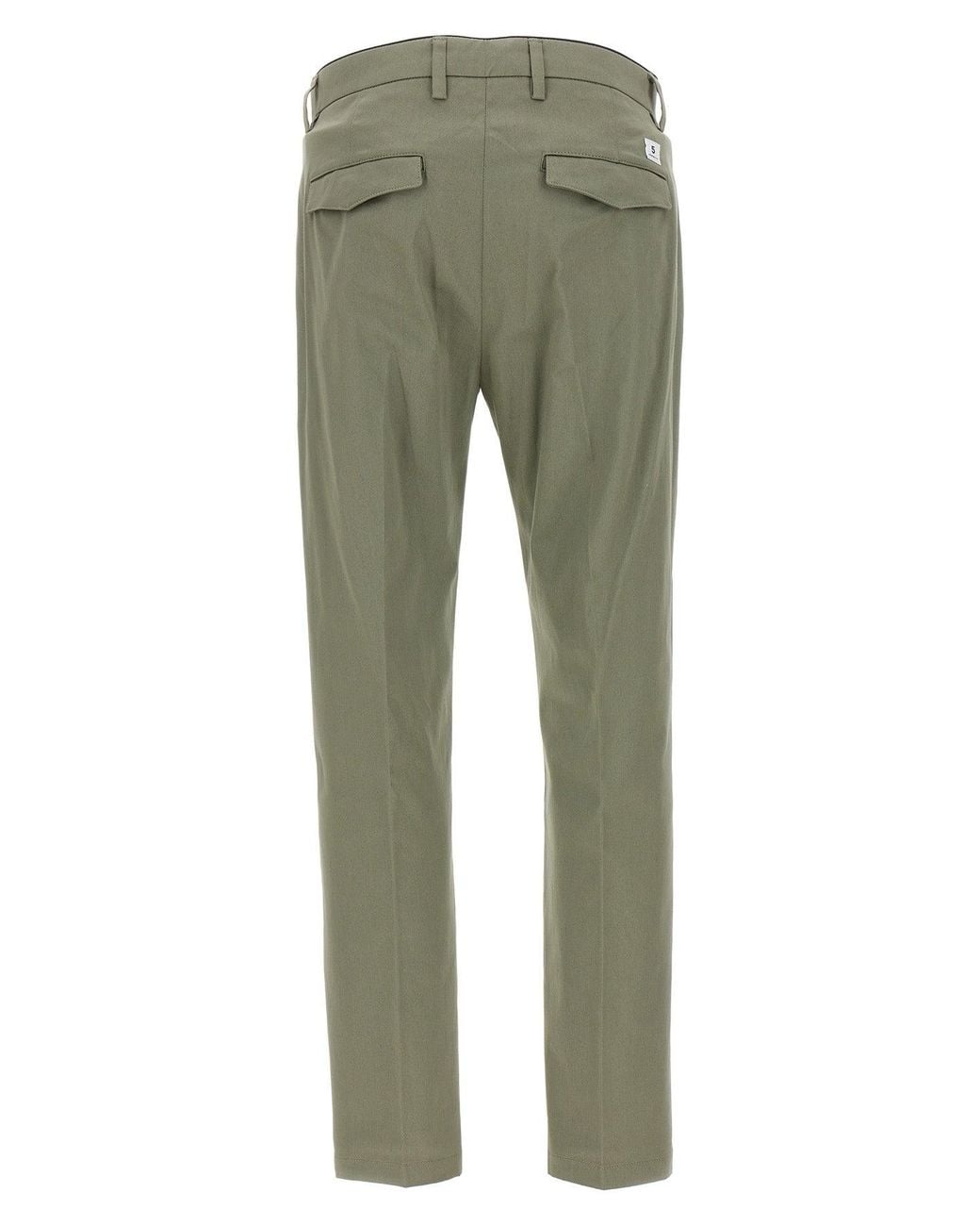 Department 5 Green 'Prince Chino Slim Crop' Trousers for men