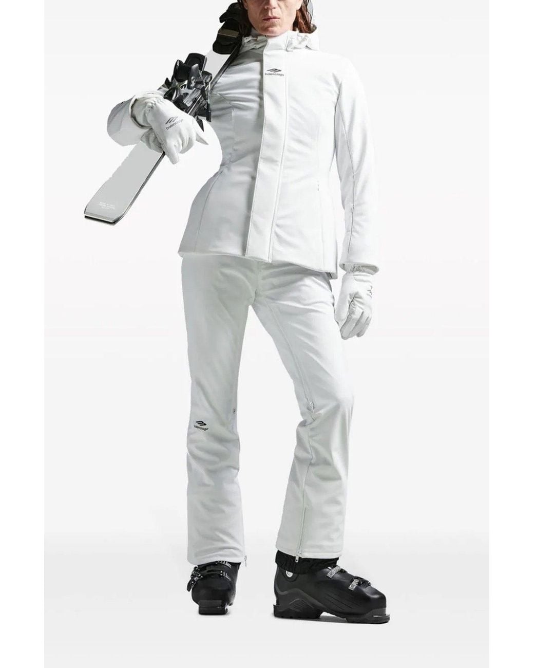 Balenciaga White Parka 'Ski Hourglass'