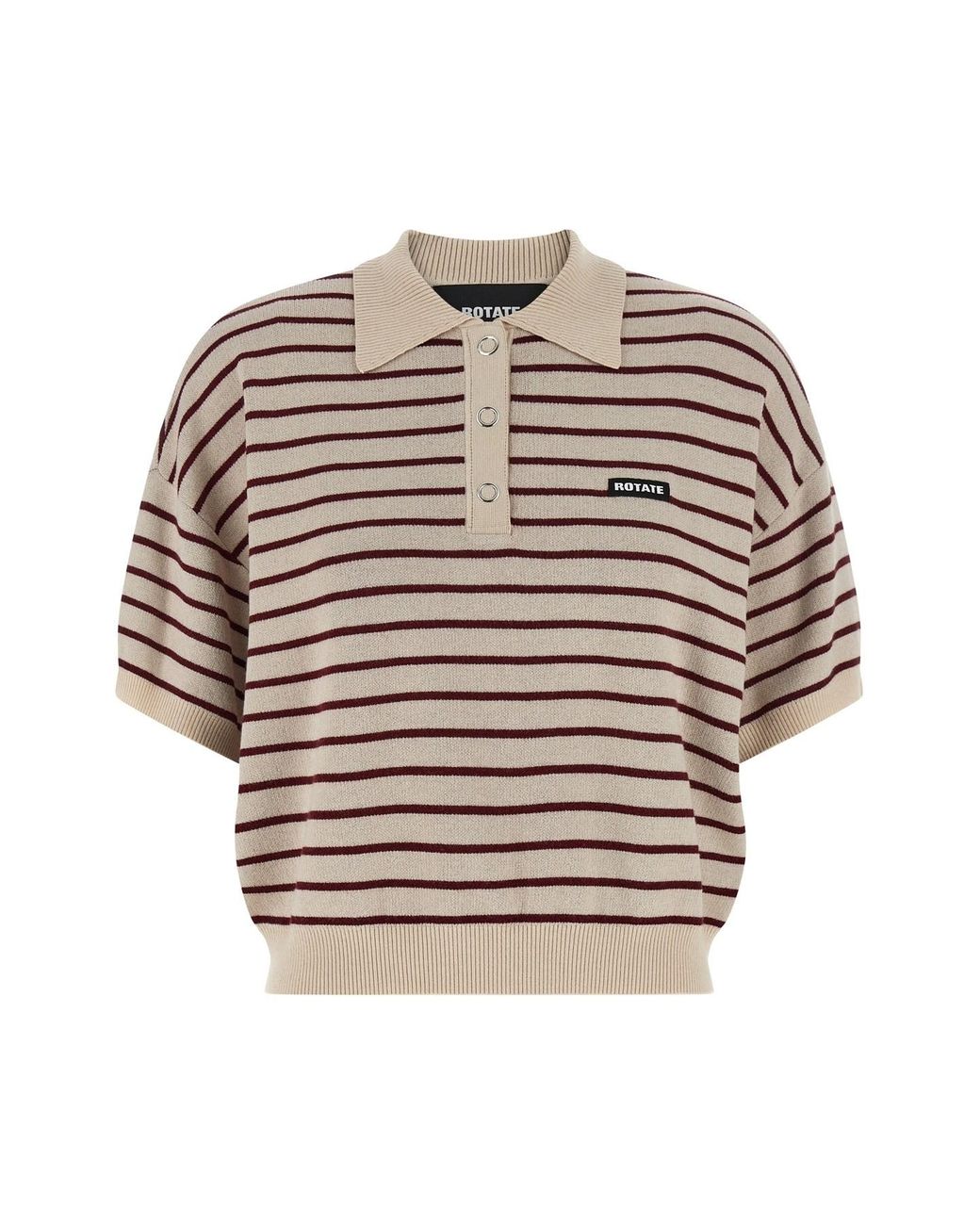 ROTATE BIRGER CHRISTENSEN Multicolor 'slinky Knit' Polo Shirt
