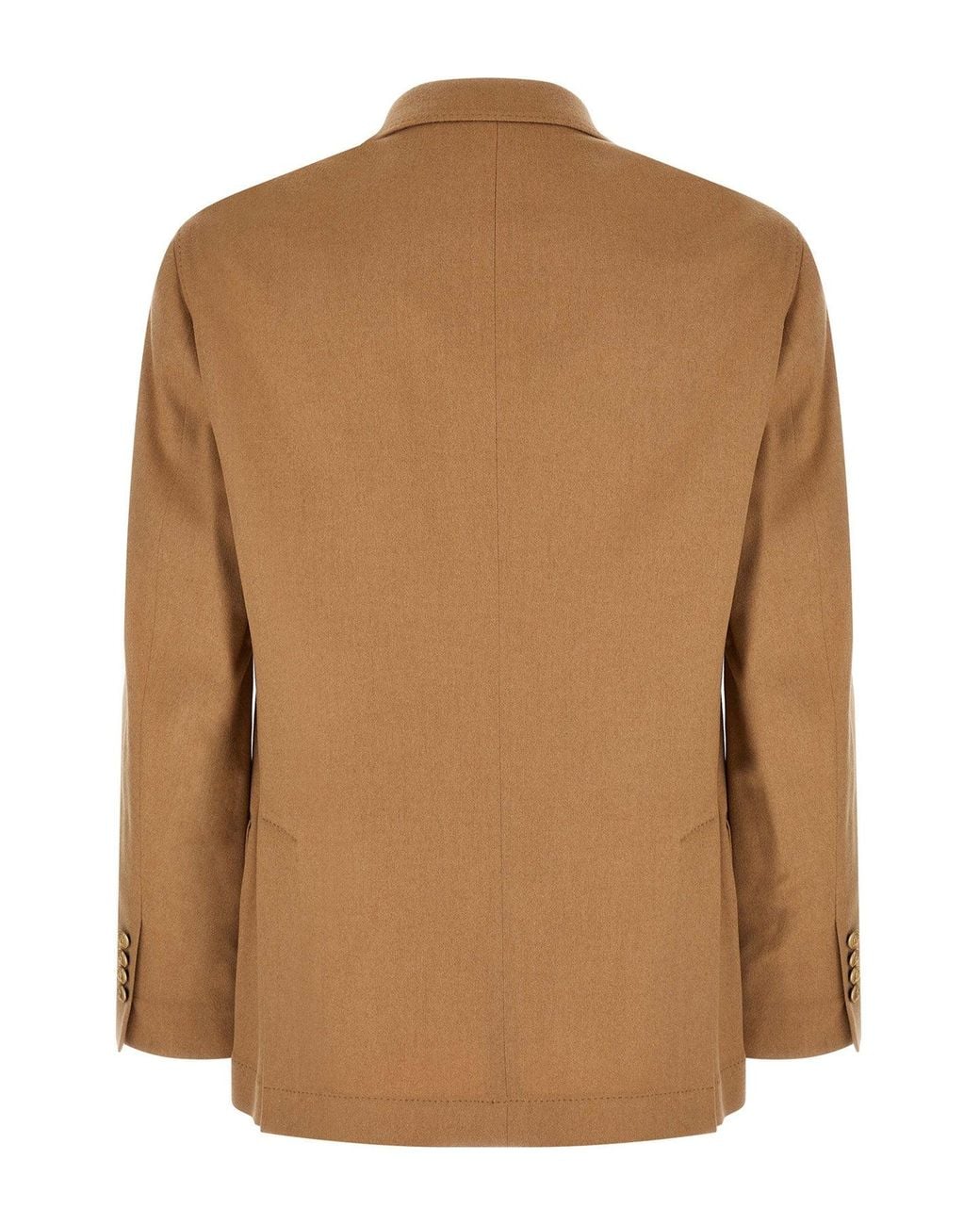 Brunello Cucinelli Brown Double-Breasted Blazer for men