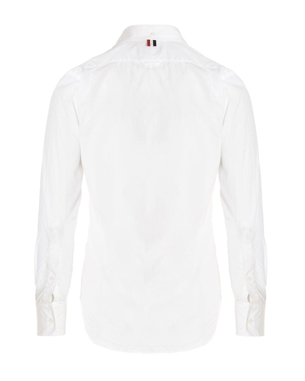 Thom Browne White 'Signature Grosgrain Placket' Shirt for men