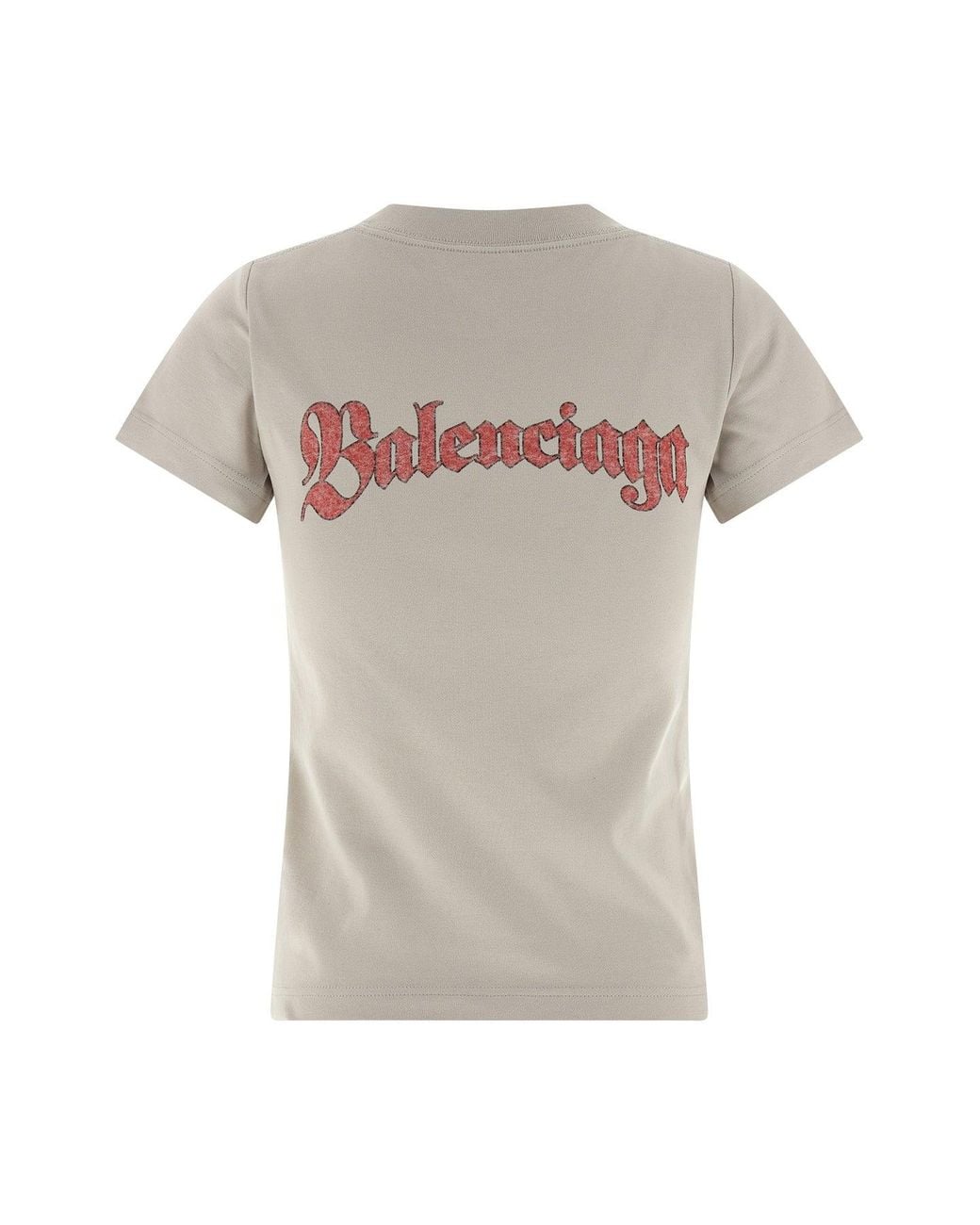 Balenciaga White T-Shirt 'Fitted Spiral Crest'