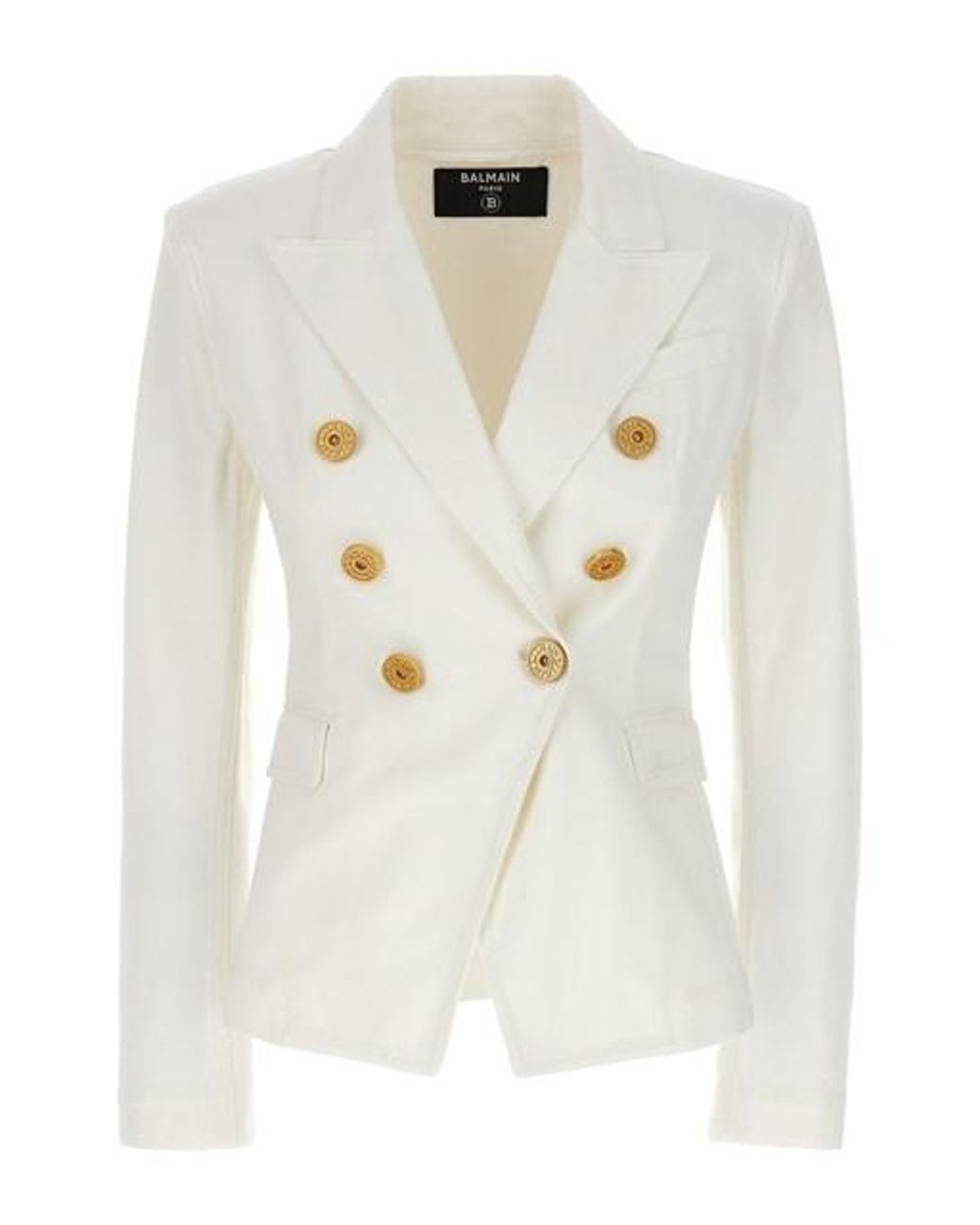 White balmain style outlet blazer