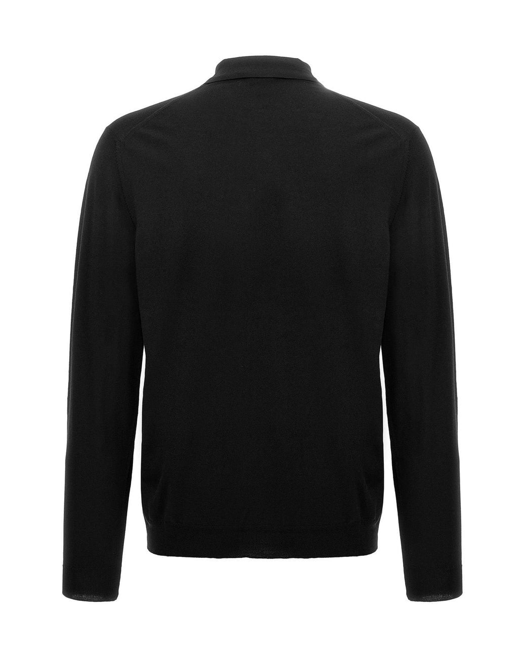 Zanone Black Polo 'Flexwool' for men