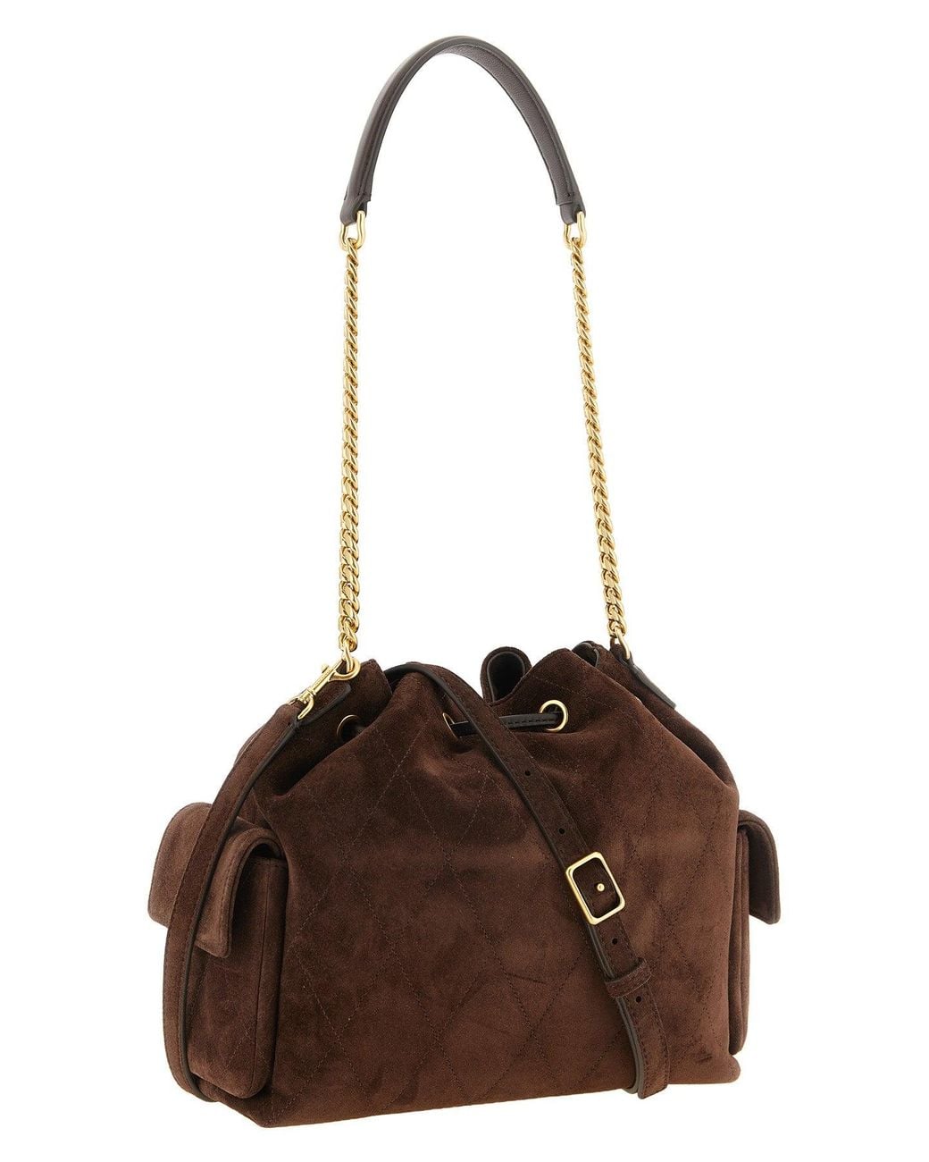 Tory Burch Brown Charlie Medium Shoulder Bag