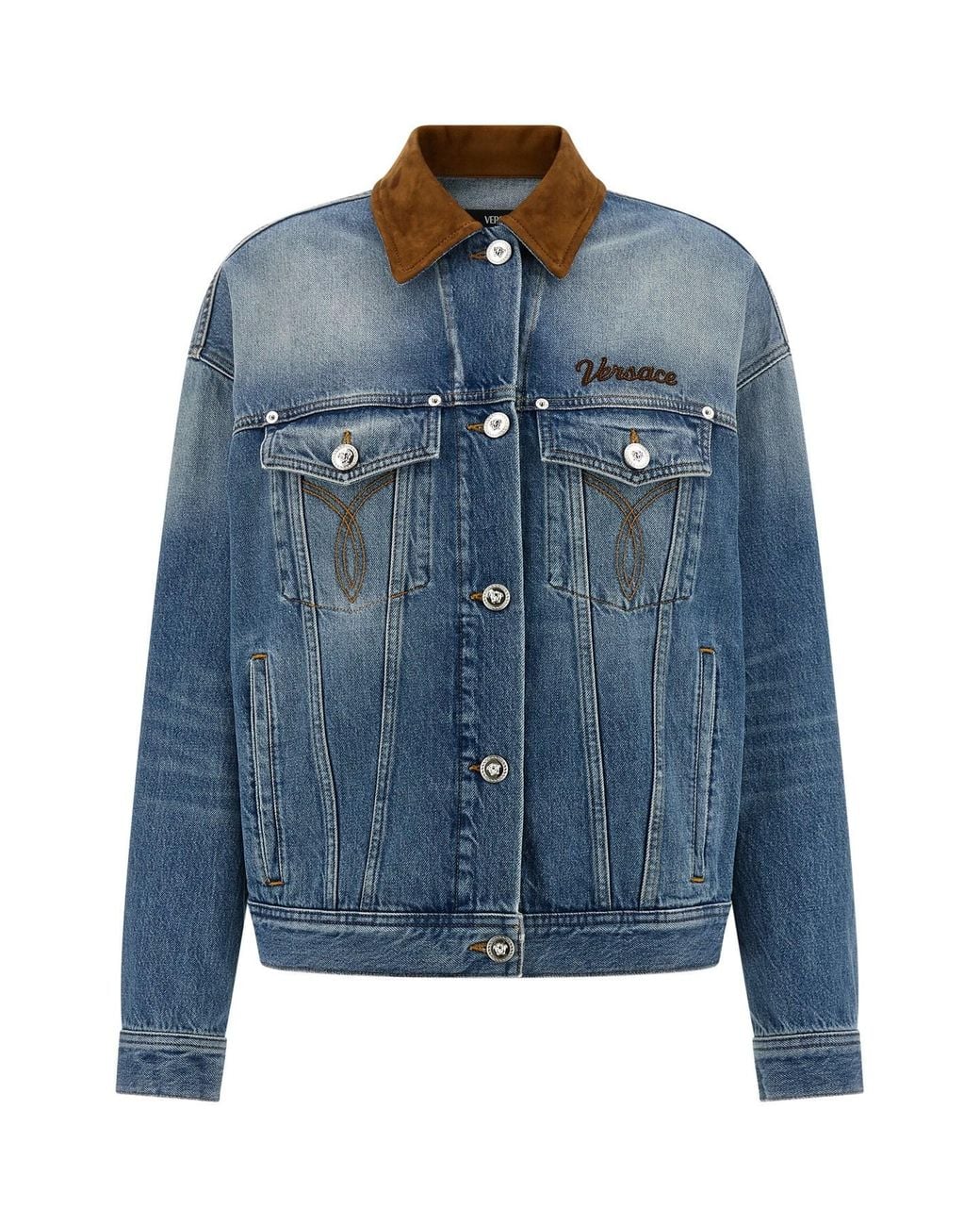 Versace Blue 'trucker' Jacket