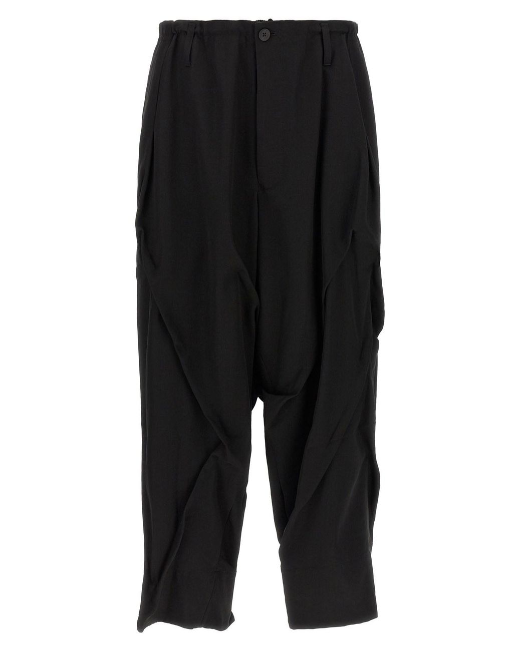 Yohji Yamamoto Black 'tuck Pants' Pants for men