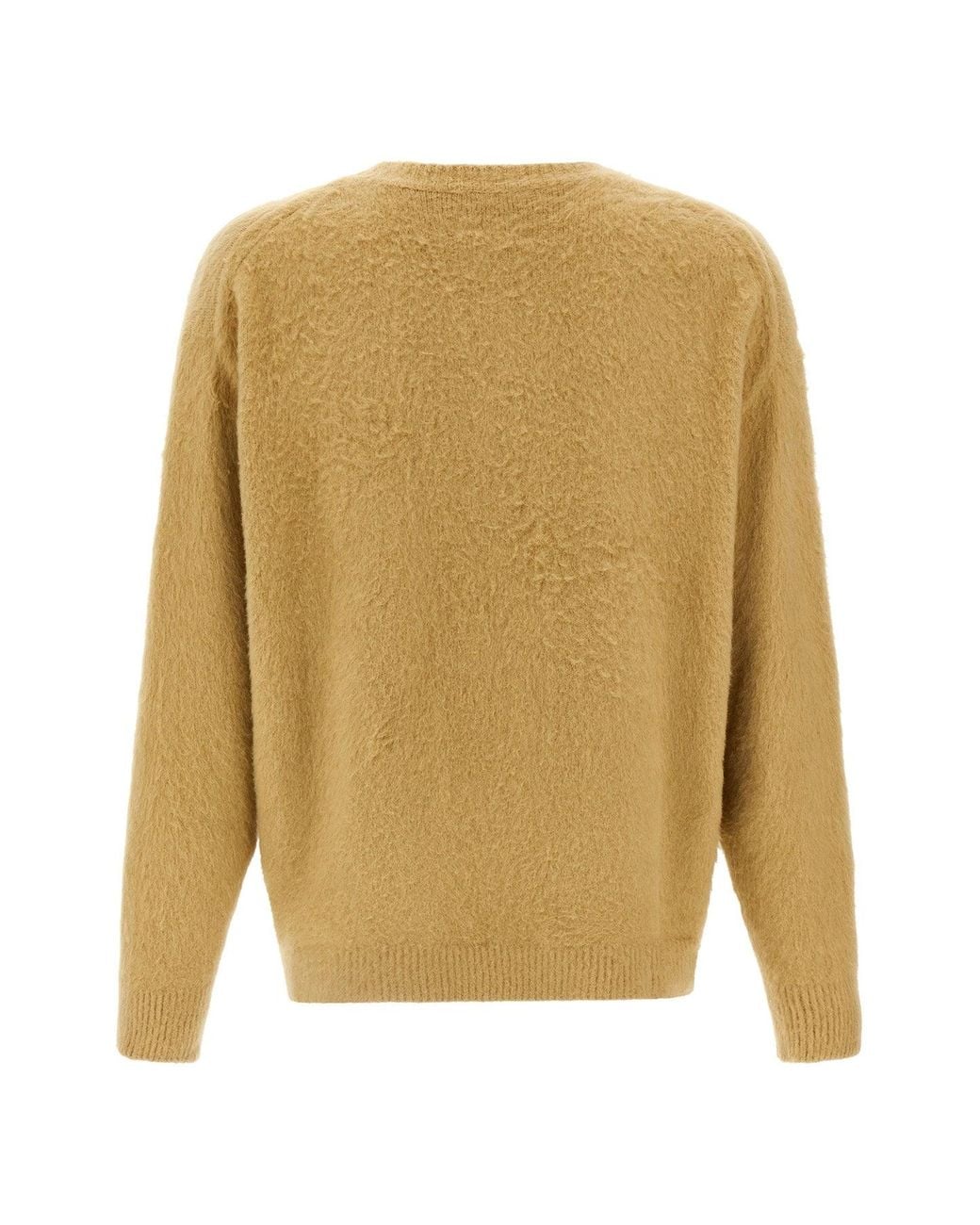 Roberto Collina Natural Sweater 'Brushed Oversize Crewneck' for men