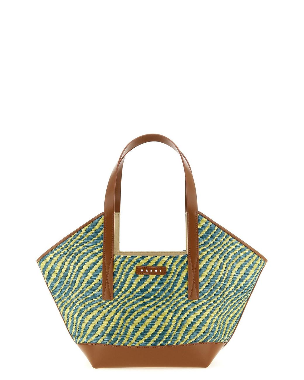 Marni Green 'waves Piccola' Shopping Bag