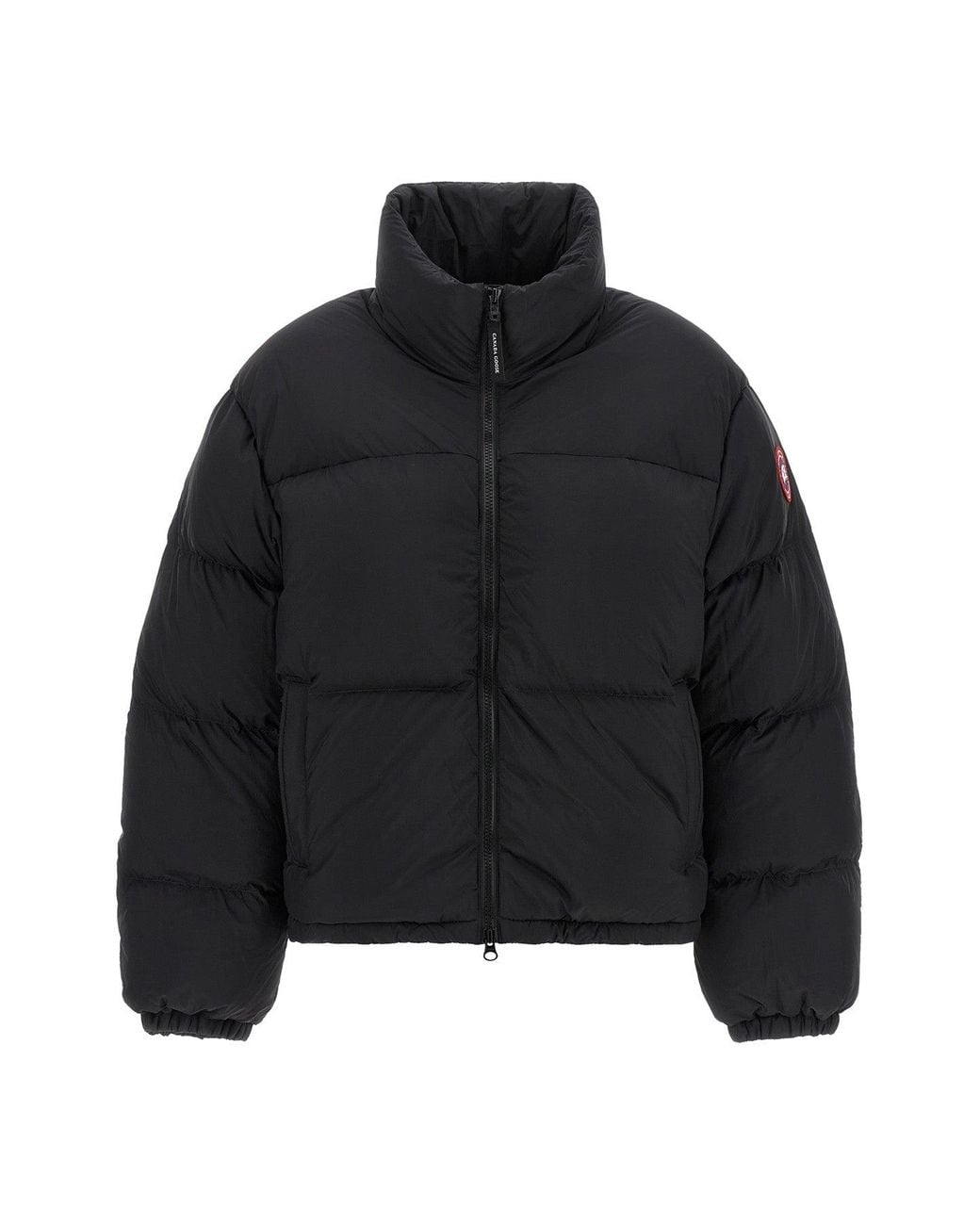 Canada Goose Black Puffer Jacket With Horizontal Quilting
