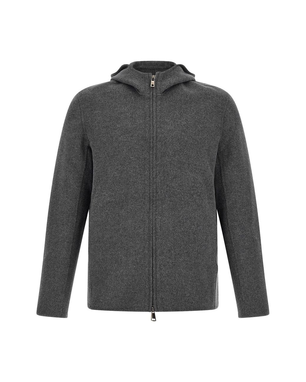 Giorgio Brato Gray Hooded Jacket for men
