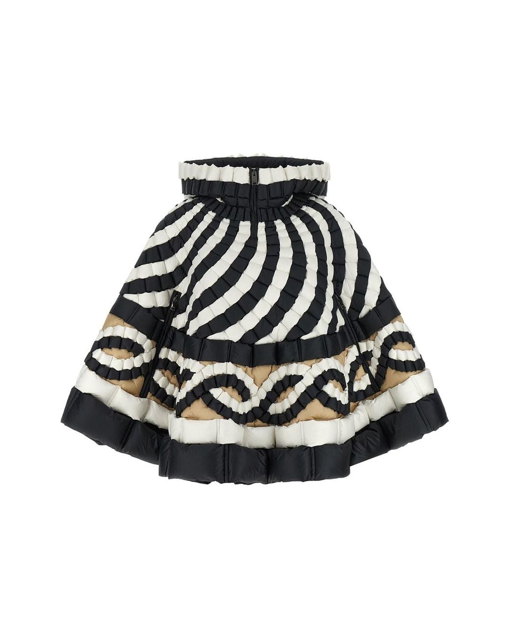 RAXXY Black 3D Color-Block Cape