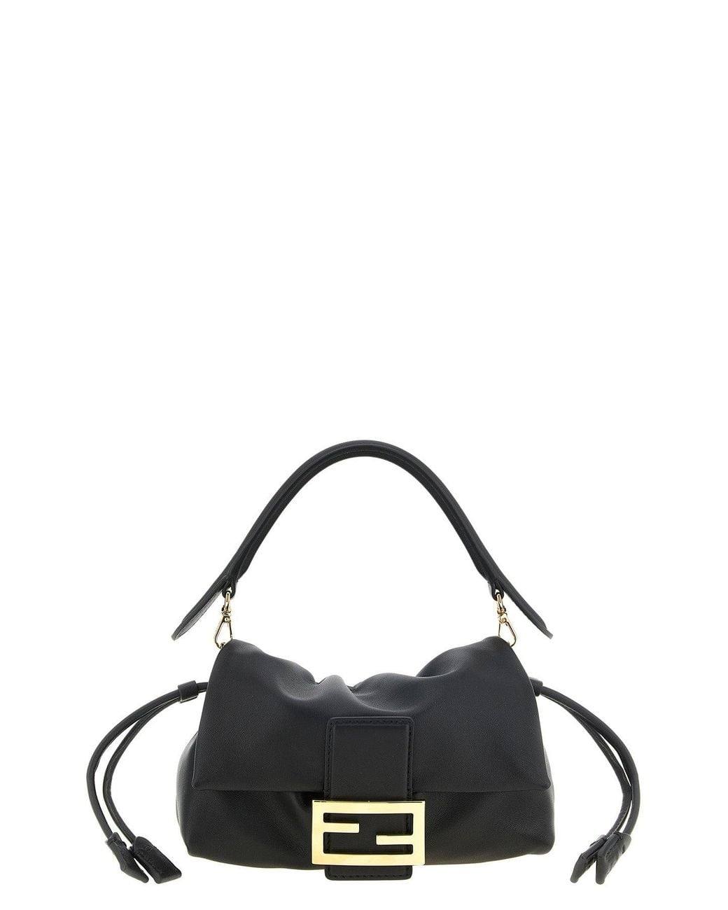 Fendi Black Baguette Soft Piccola Handbag