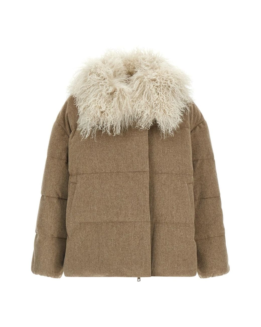 Army by Yves Salomon Natural Removable Insert Down Jacket
