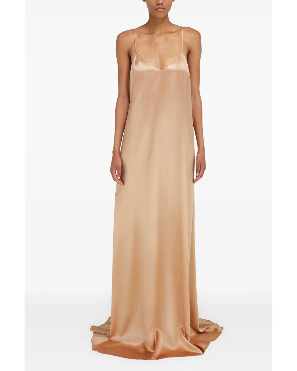 Ferragamo Natural Long 'Slip Dress'