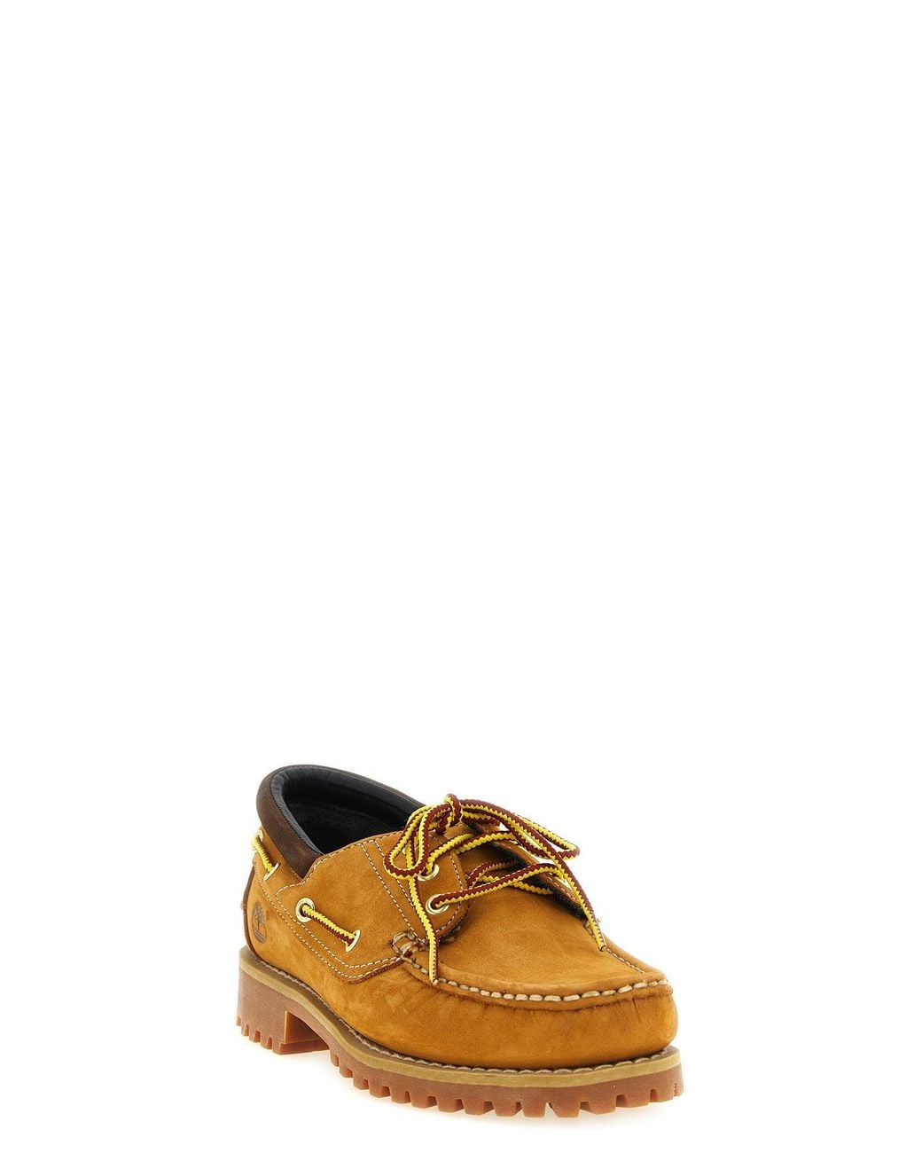 Timberland Brown 3-Eye Lug Boat Shoe for men