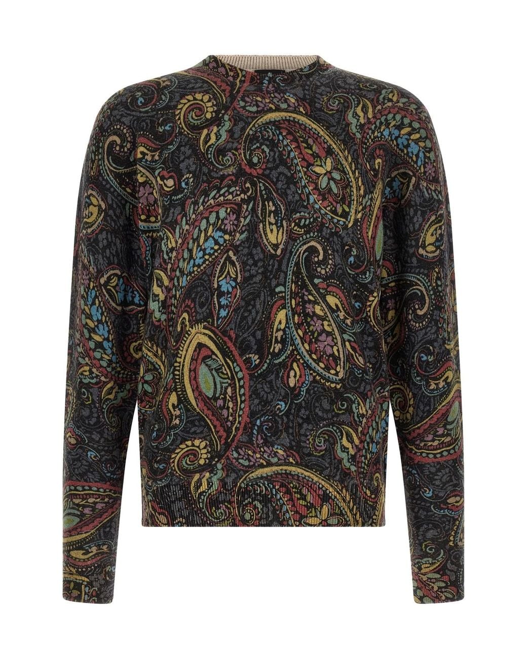 Etro Black Paisley Sweater for men