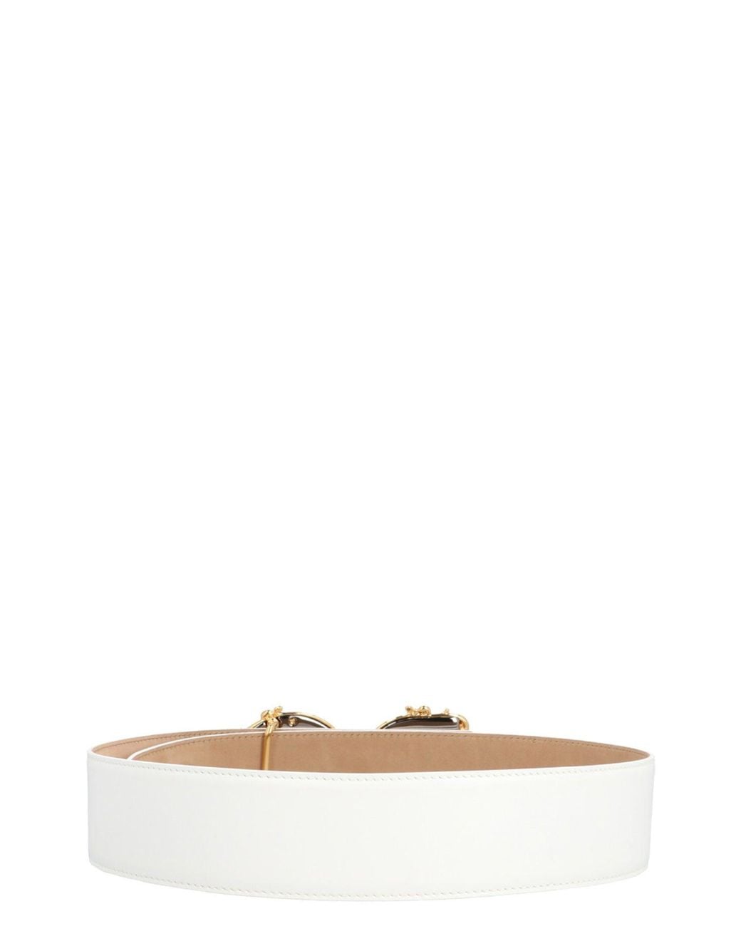 Dolce & Gabbana White 'Dg Barocco' Belt