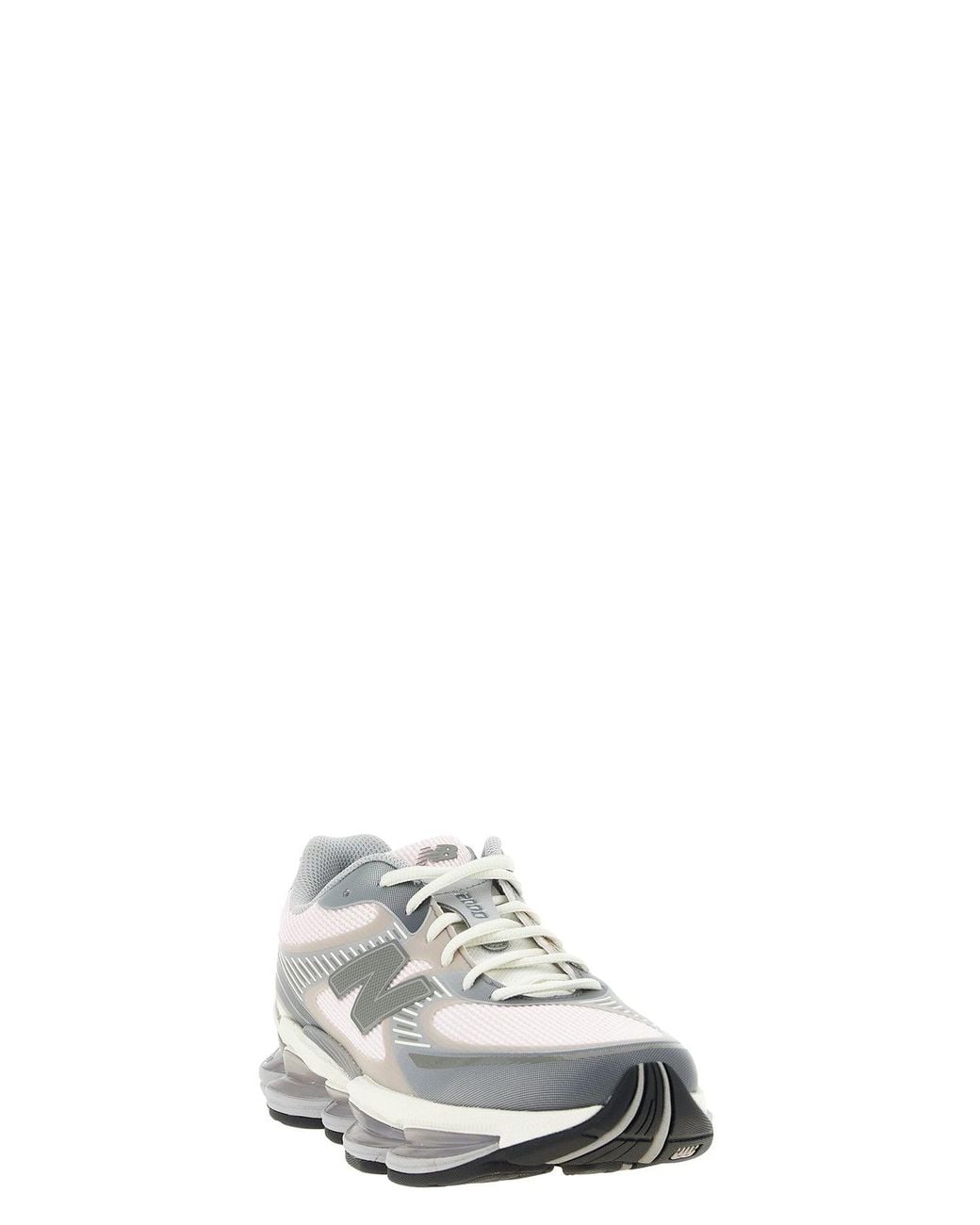 New Balance White 2000 Sneaker With Segmented Midsole