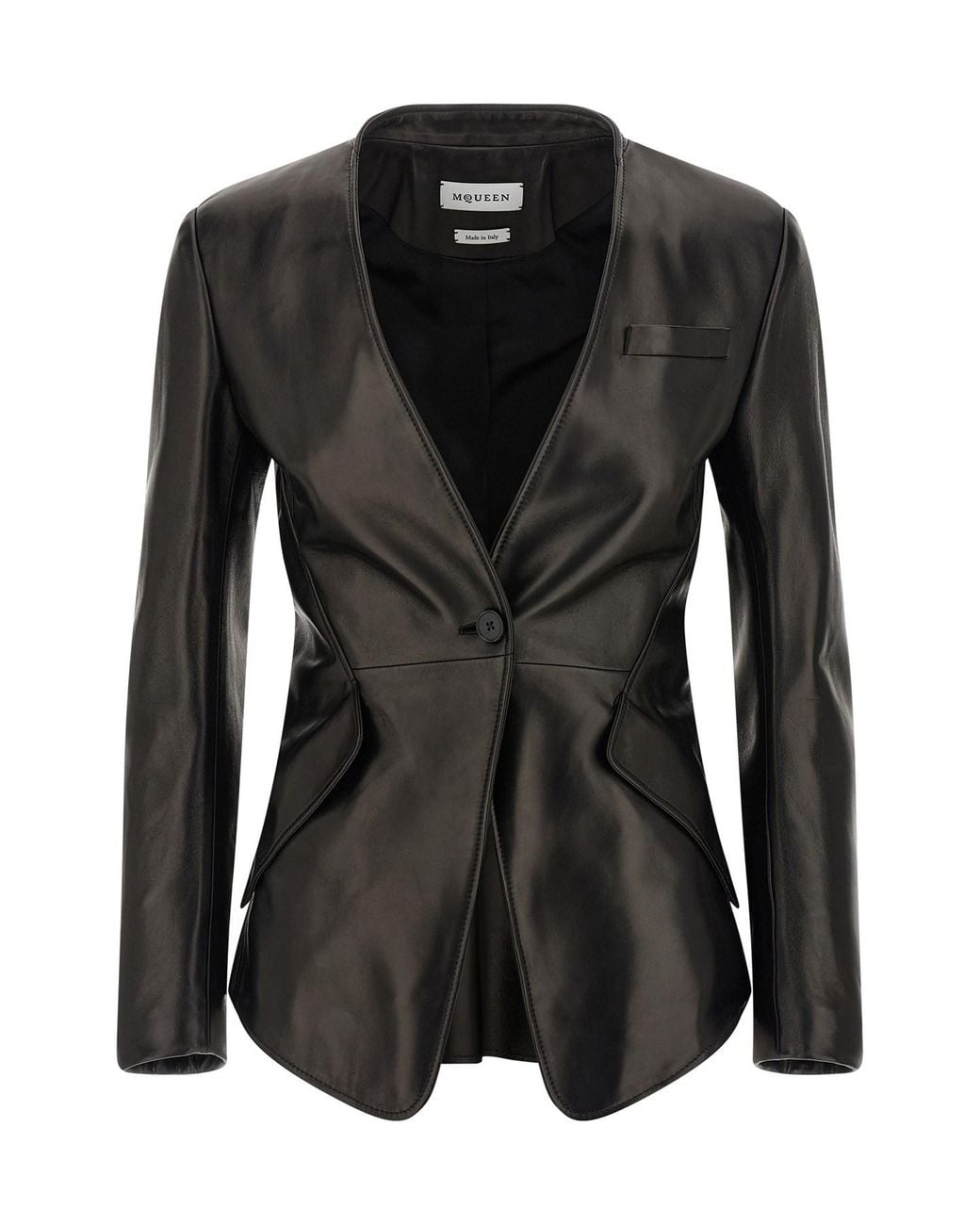 McQueen Black Nappa Blazer