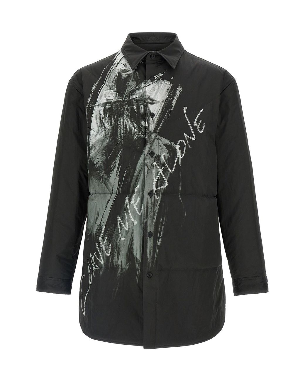 Yohji Yamamoto Black Padded Overshirt for men