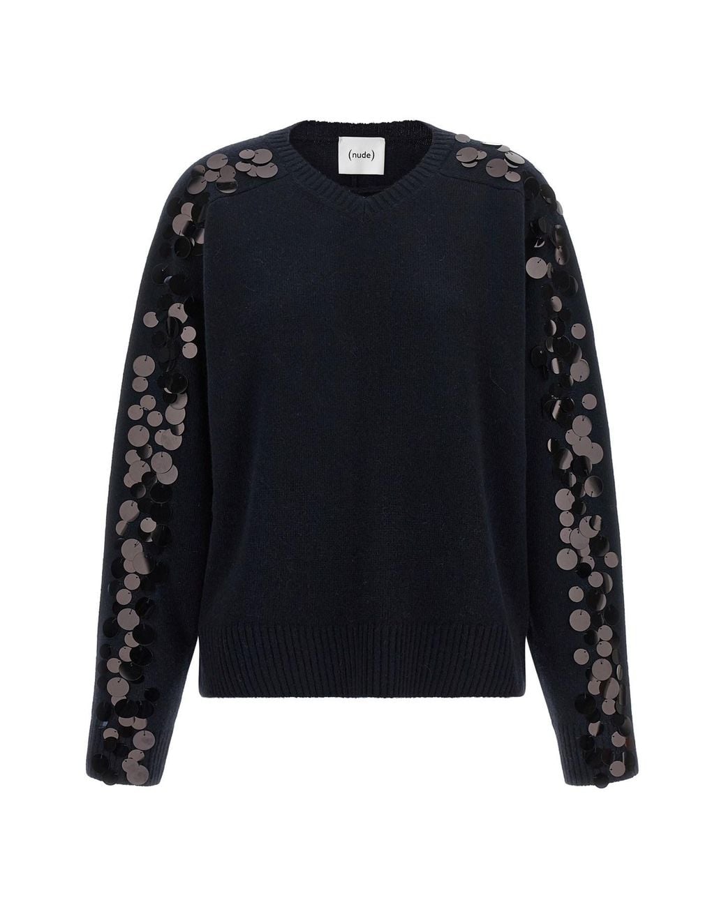Nude Blue Sequin Sweater