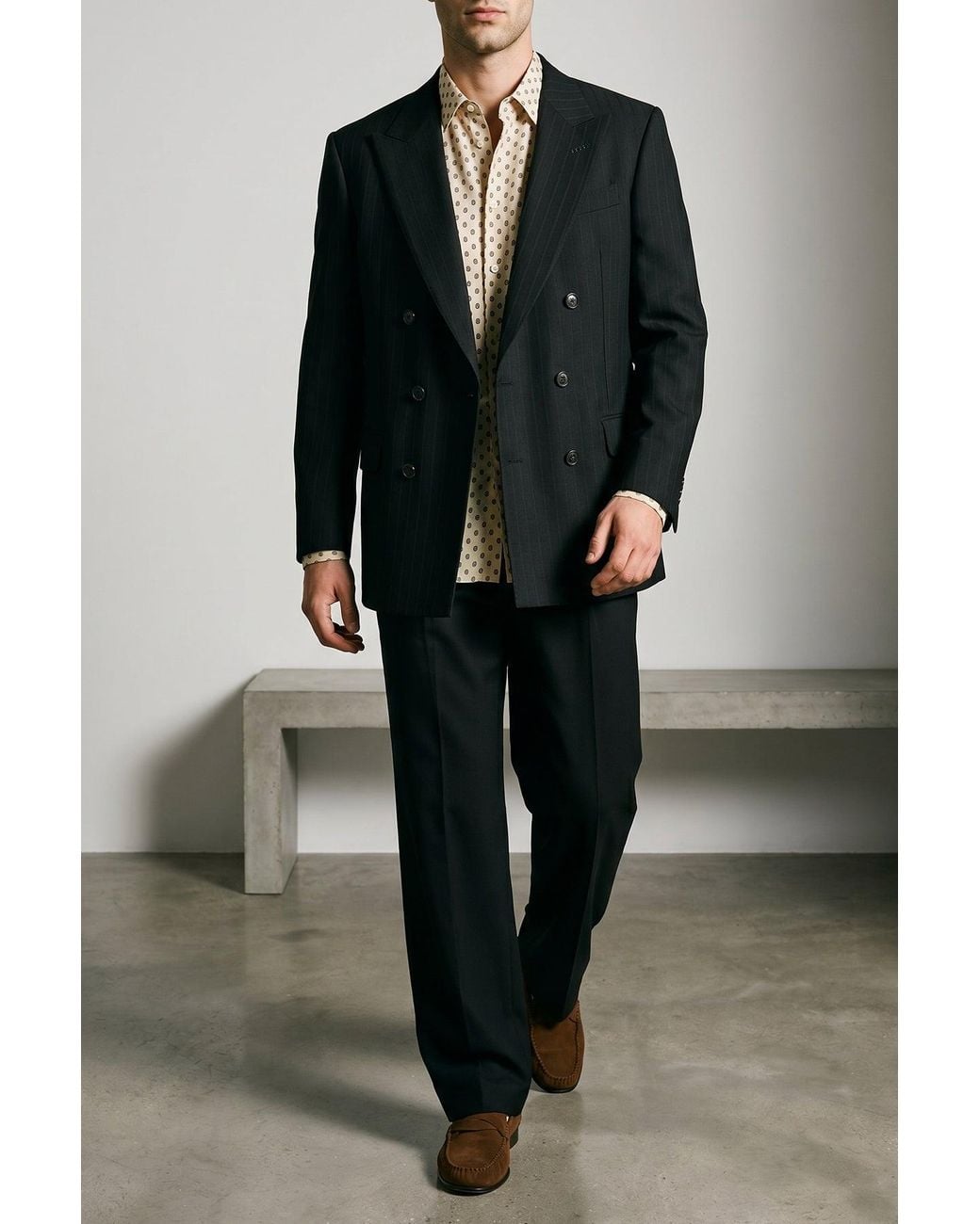 Tom Ford White Paisley Silk Shirt for men