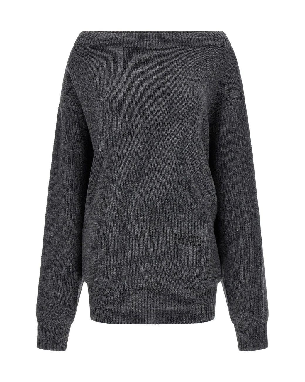 MM6 by Maison Margiela Gray 'Numeric Signature Mm6' Dress