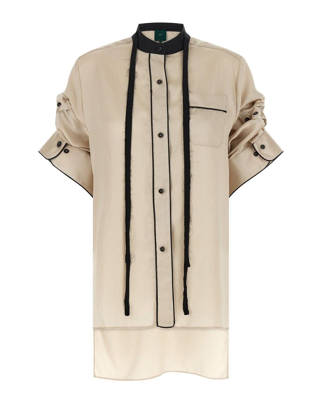 Jejia Natural Shirt With Ruched Details