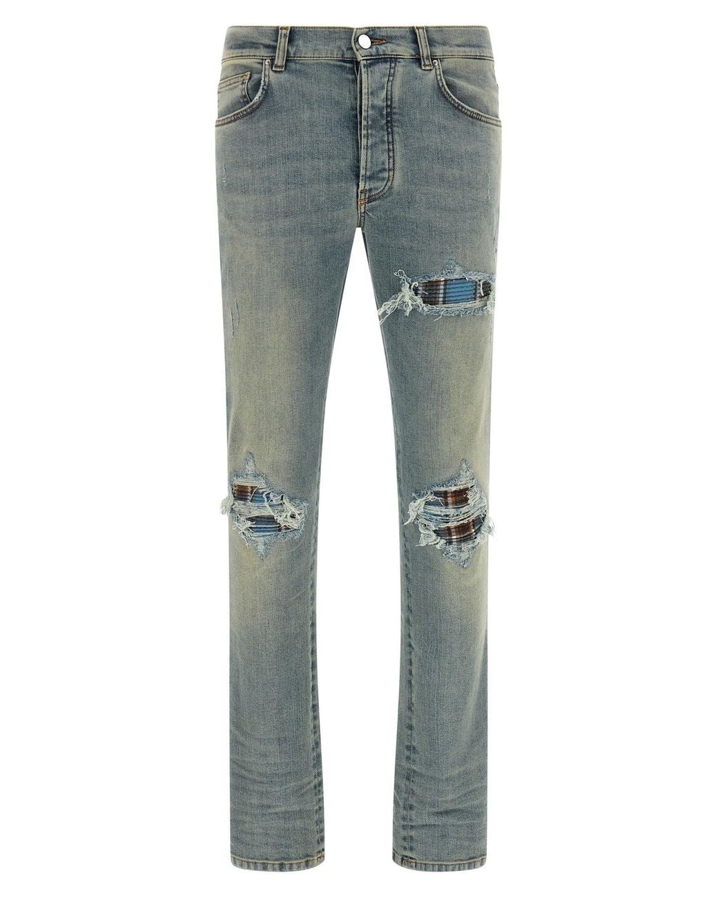 Amiri Blue Flannel Mx1 Jeans for men