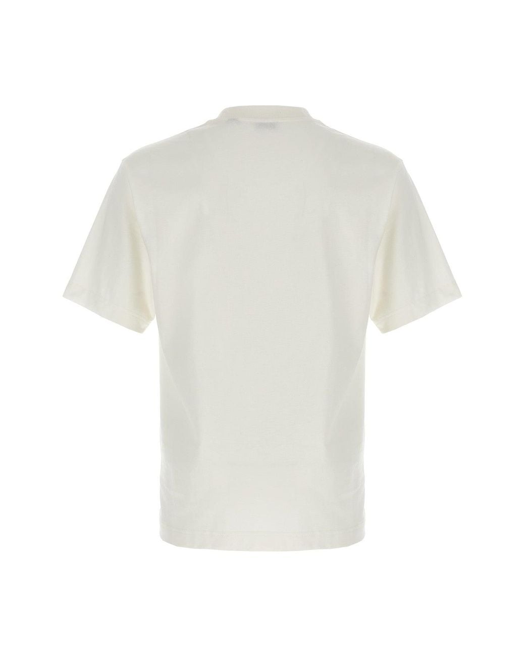 Burberry White Equestrian Knight Design Embroidered T-Shirt for men