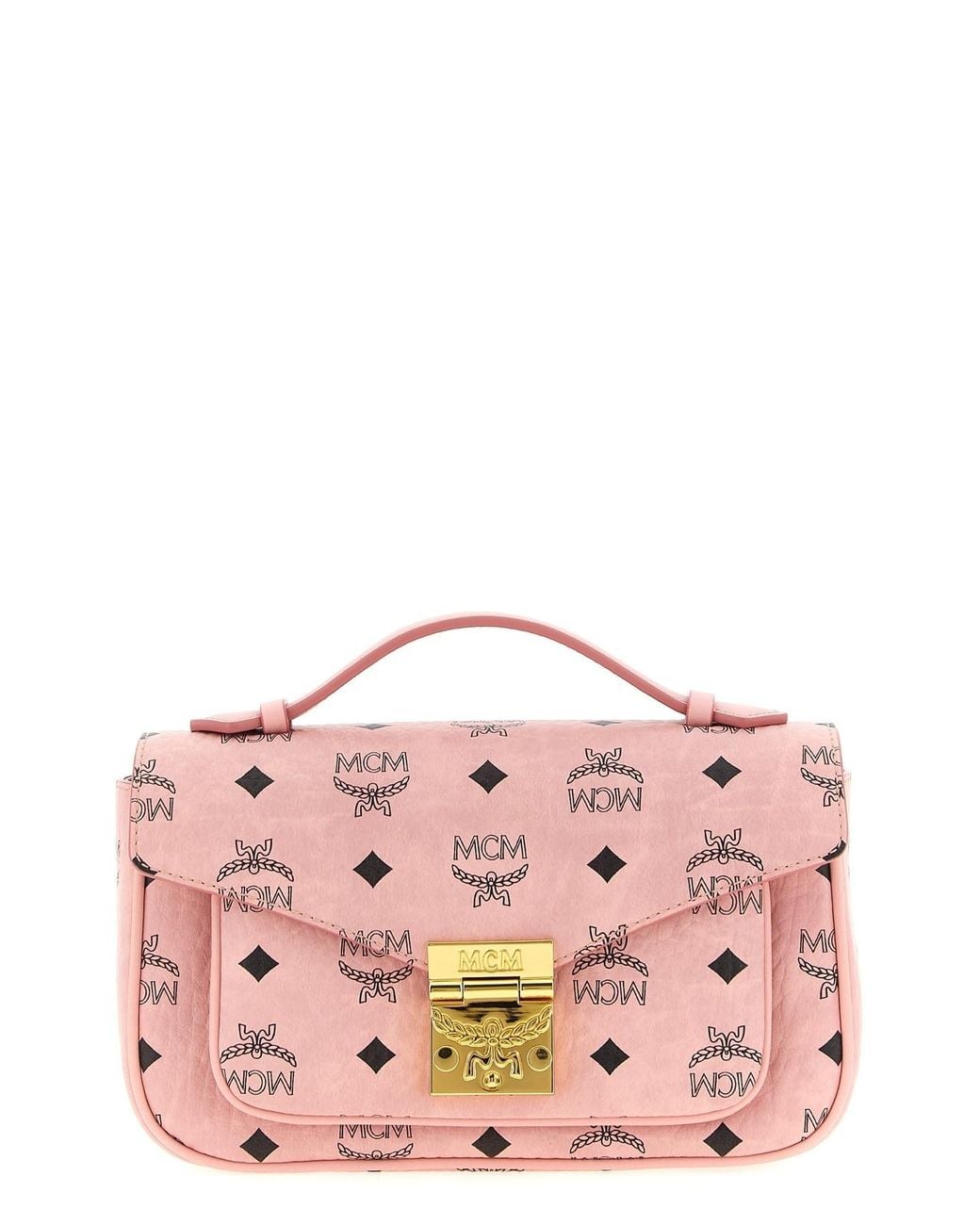 MCM Pink 'tracy' Medium Shoulder Bag