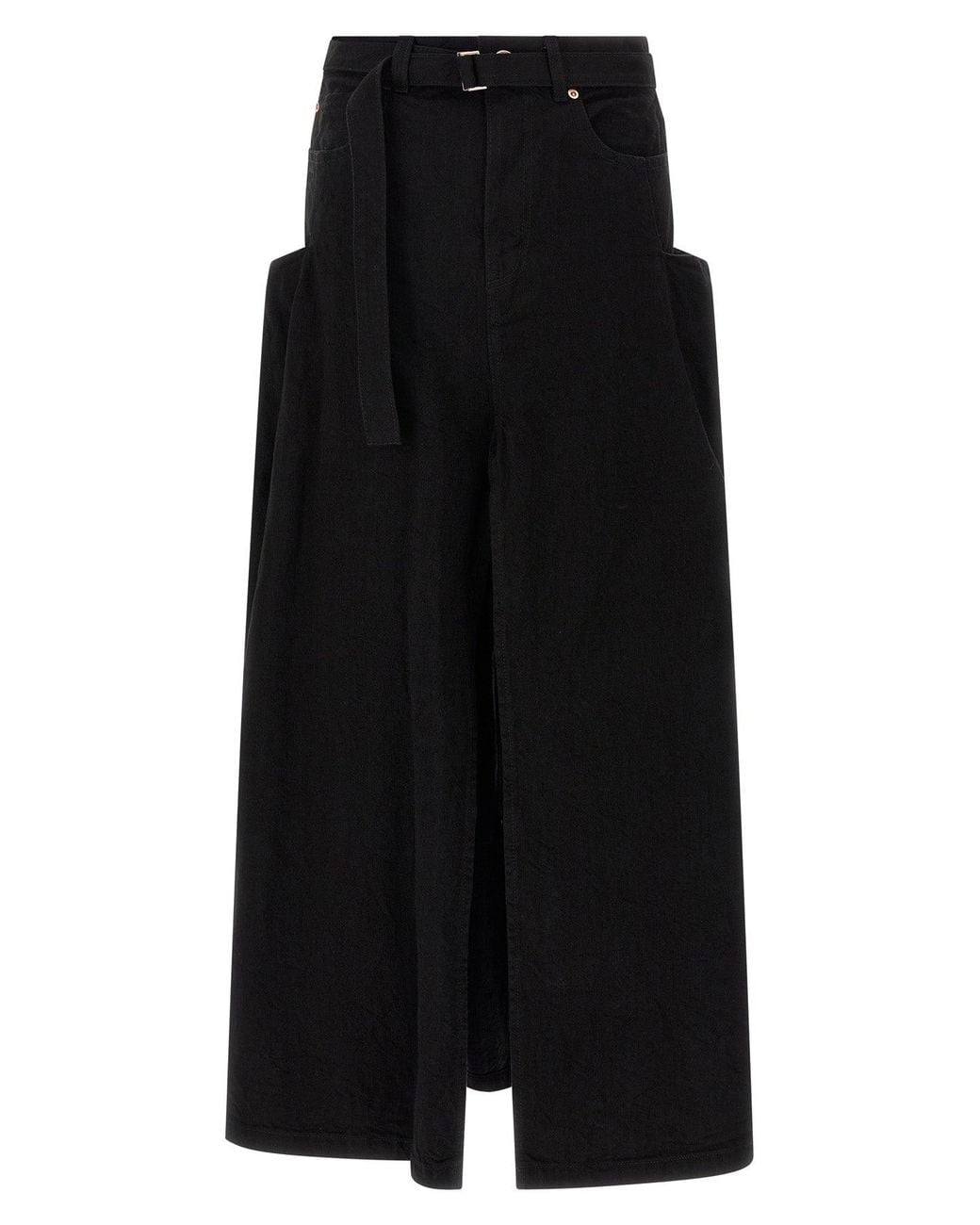 Sacai Black Skirt 'Denim Skirt'