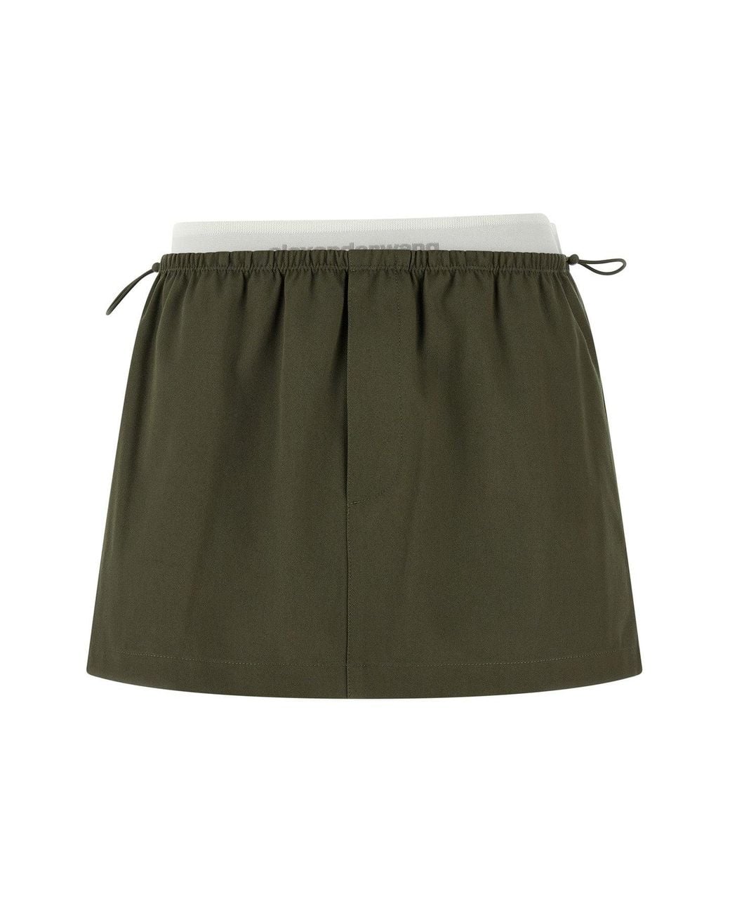 Alexander Wang Green Double-Layer Mini Skirt