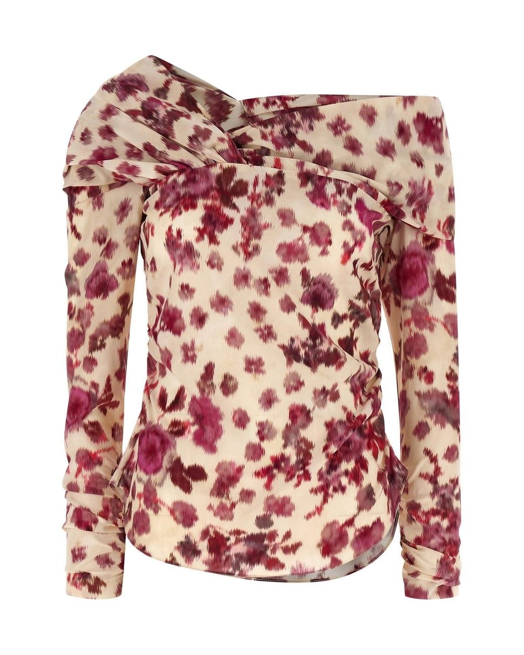 Isabel Marant Red Asymmetrical Draped Top