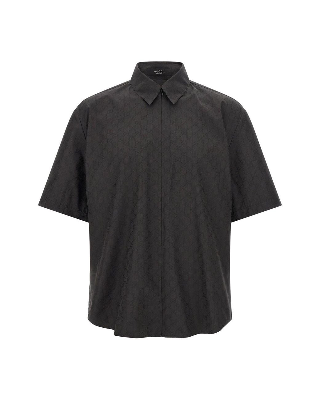 Gucci Black Gg Zip Shirt for men