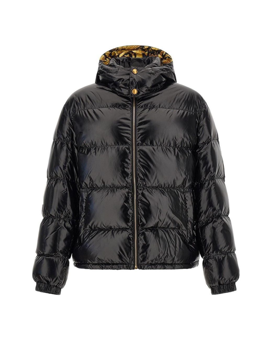 Versace Black 'barocco' Down Jacket for men