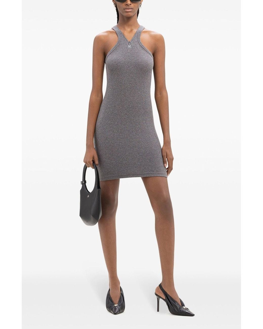 Courreges Gray 'Criss Cross 90's' Dress