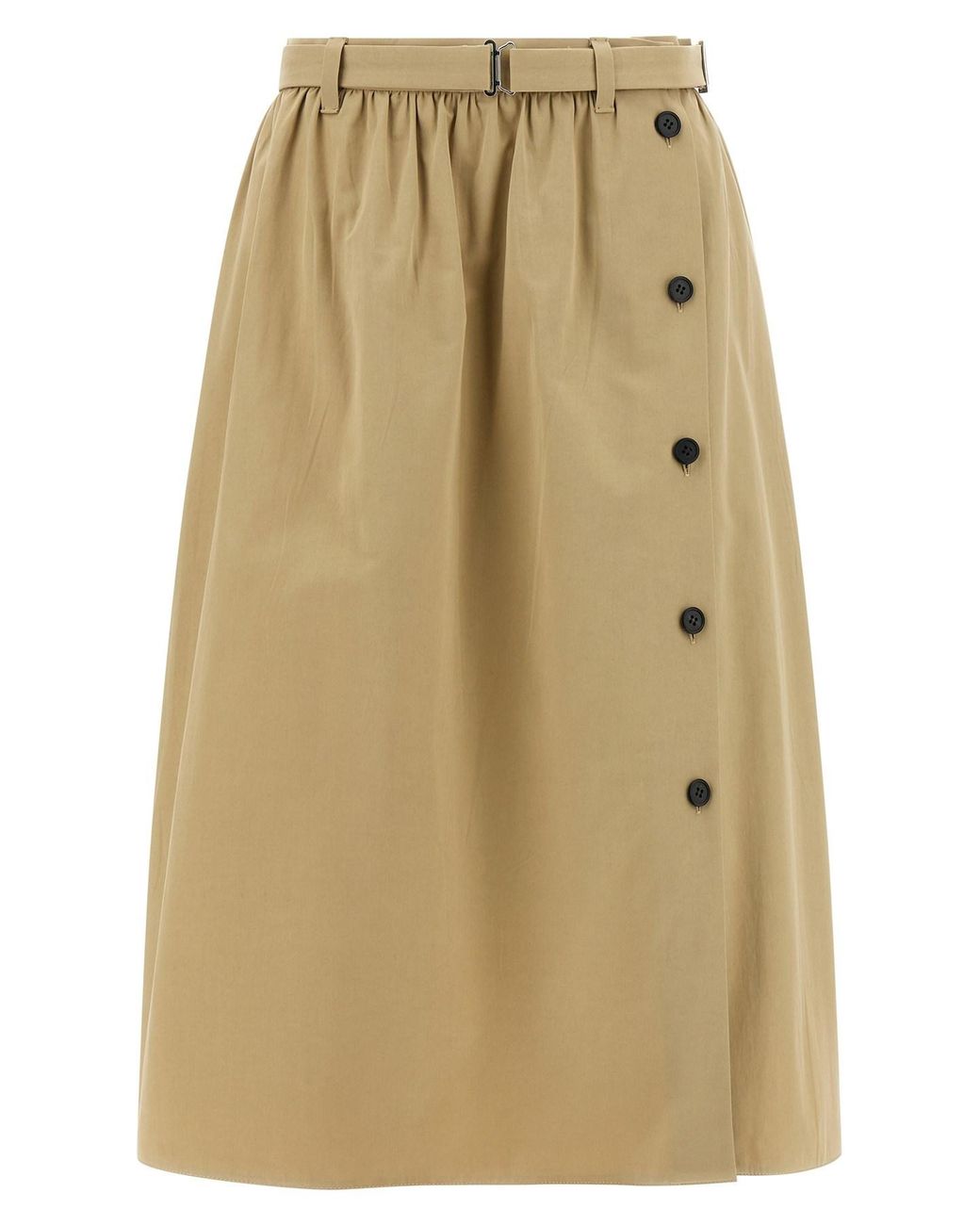 Prada Natural Panama Old Cotton Skirt