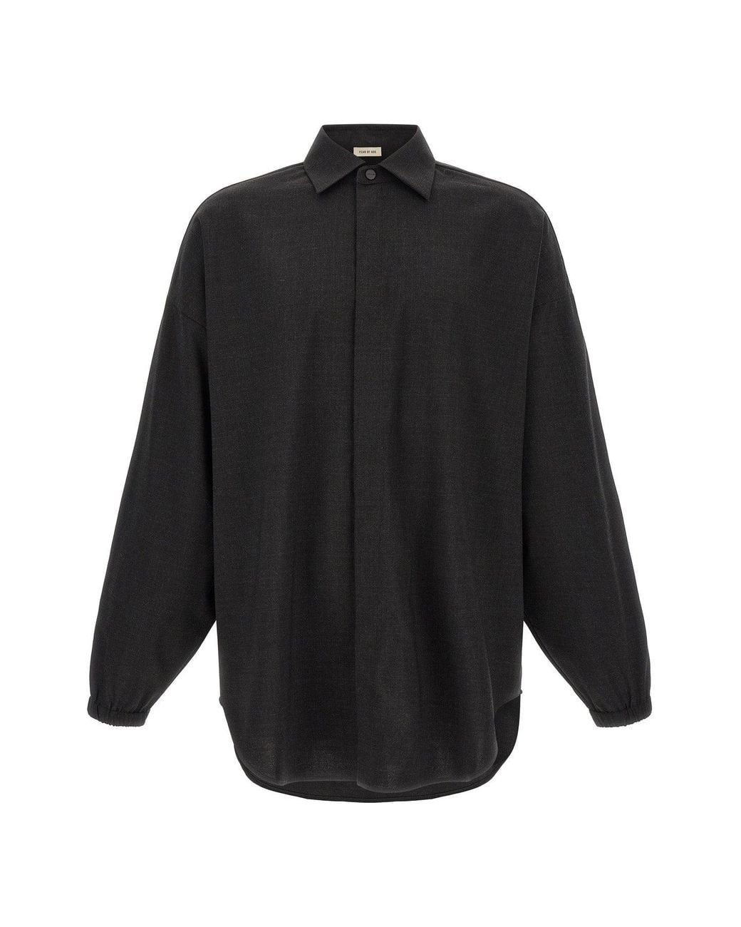 Fear Of God Black Melange Wool Shirt for men