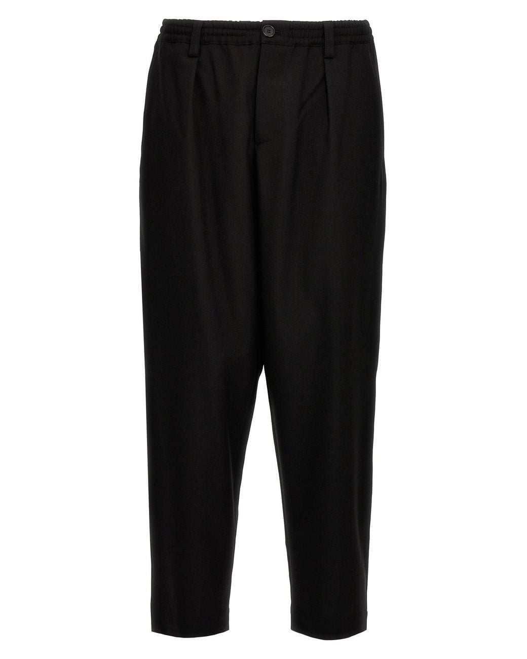 Marni Black Pants 'Tropical Wool Cropped' for men