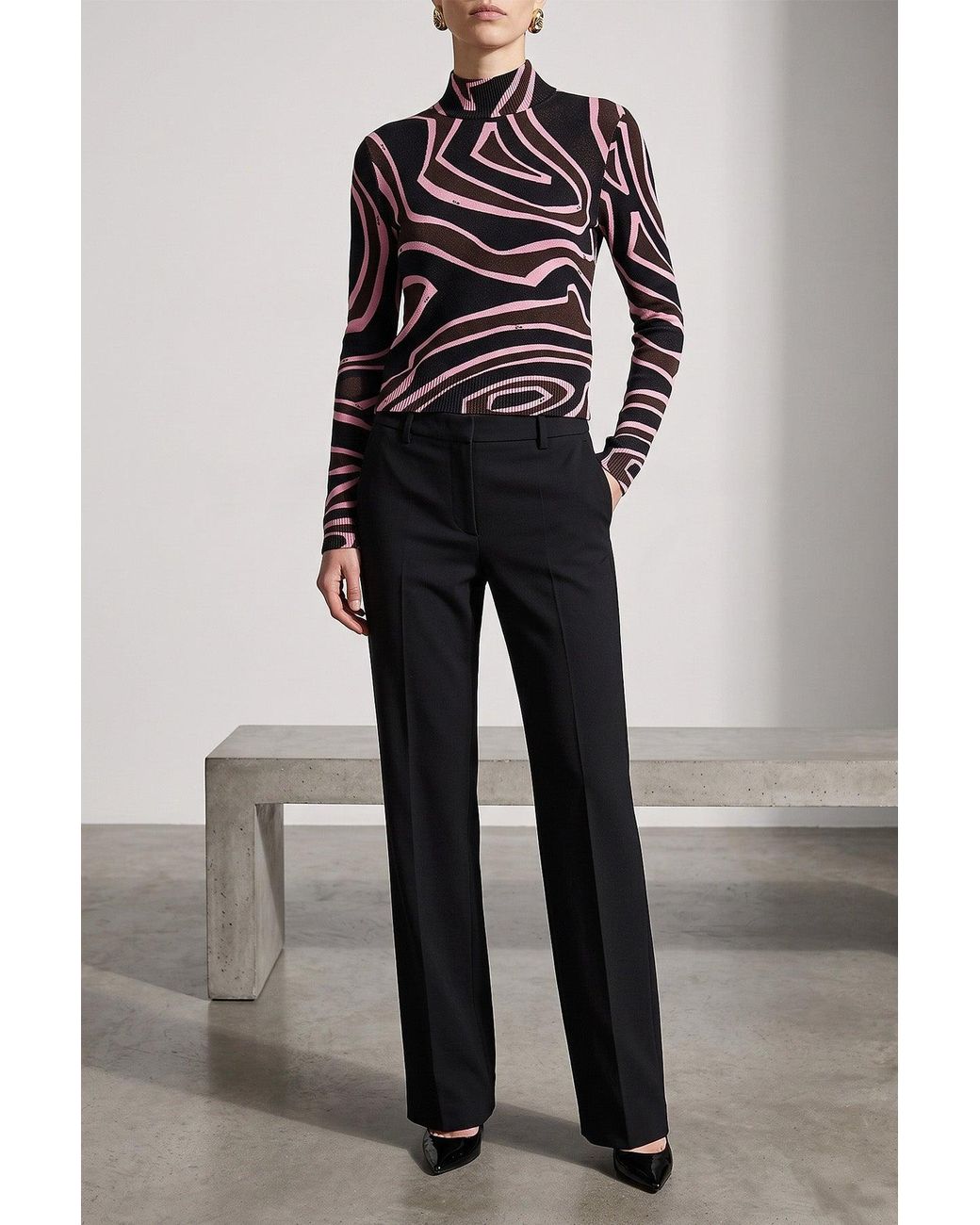 Emilio Pucci Black Labirinto Knit Sweater