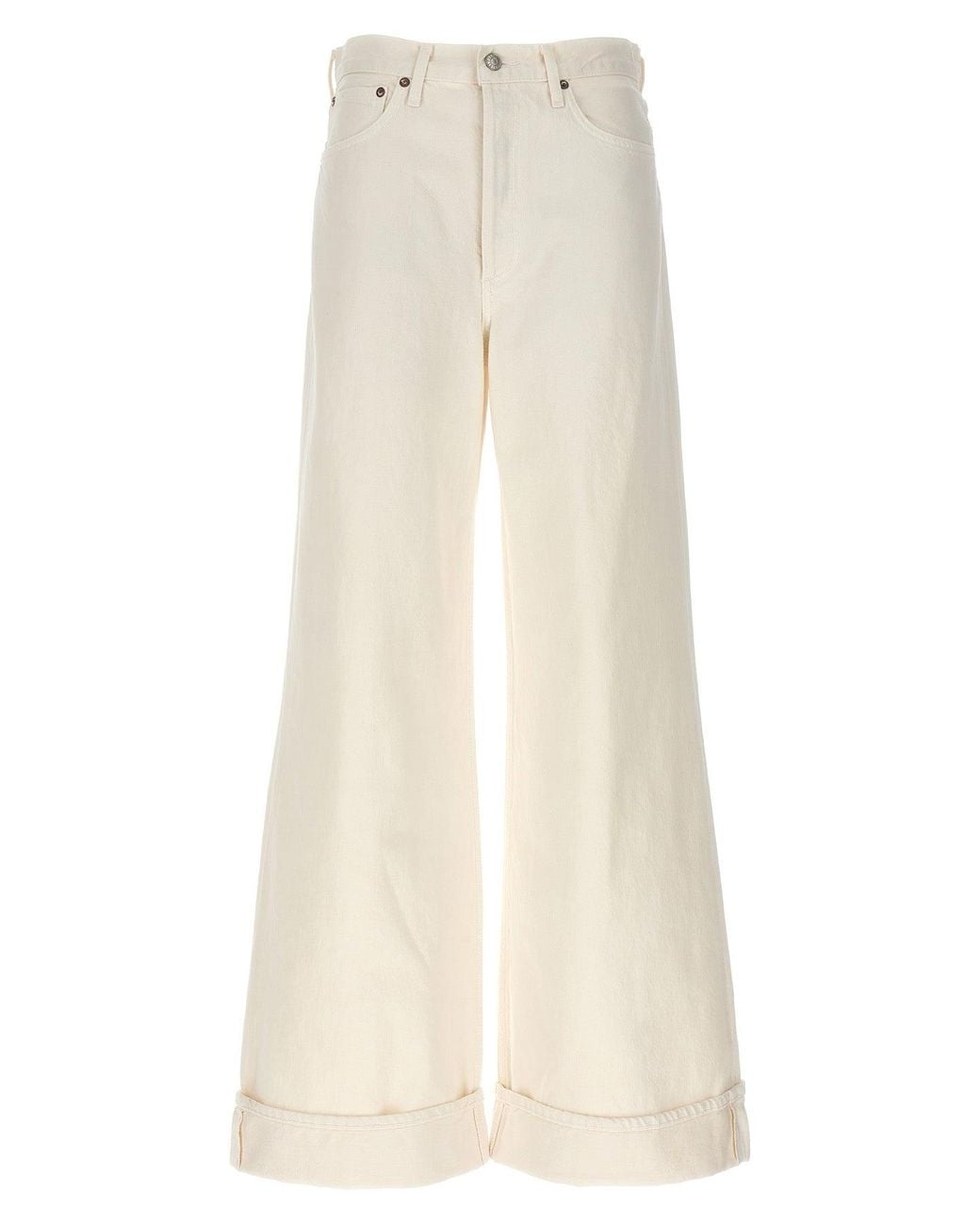 Agolde White 'Dame' Jeans